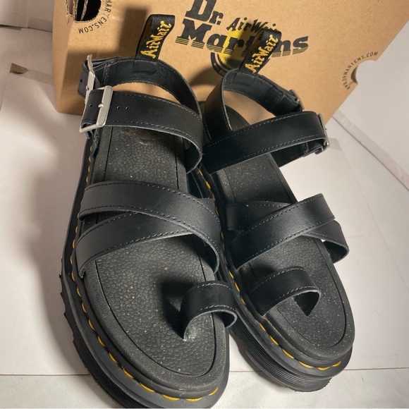 Dr. Martens Black Leather Buckle Sandals Size 9 - Picture 13 of 15